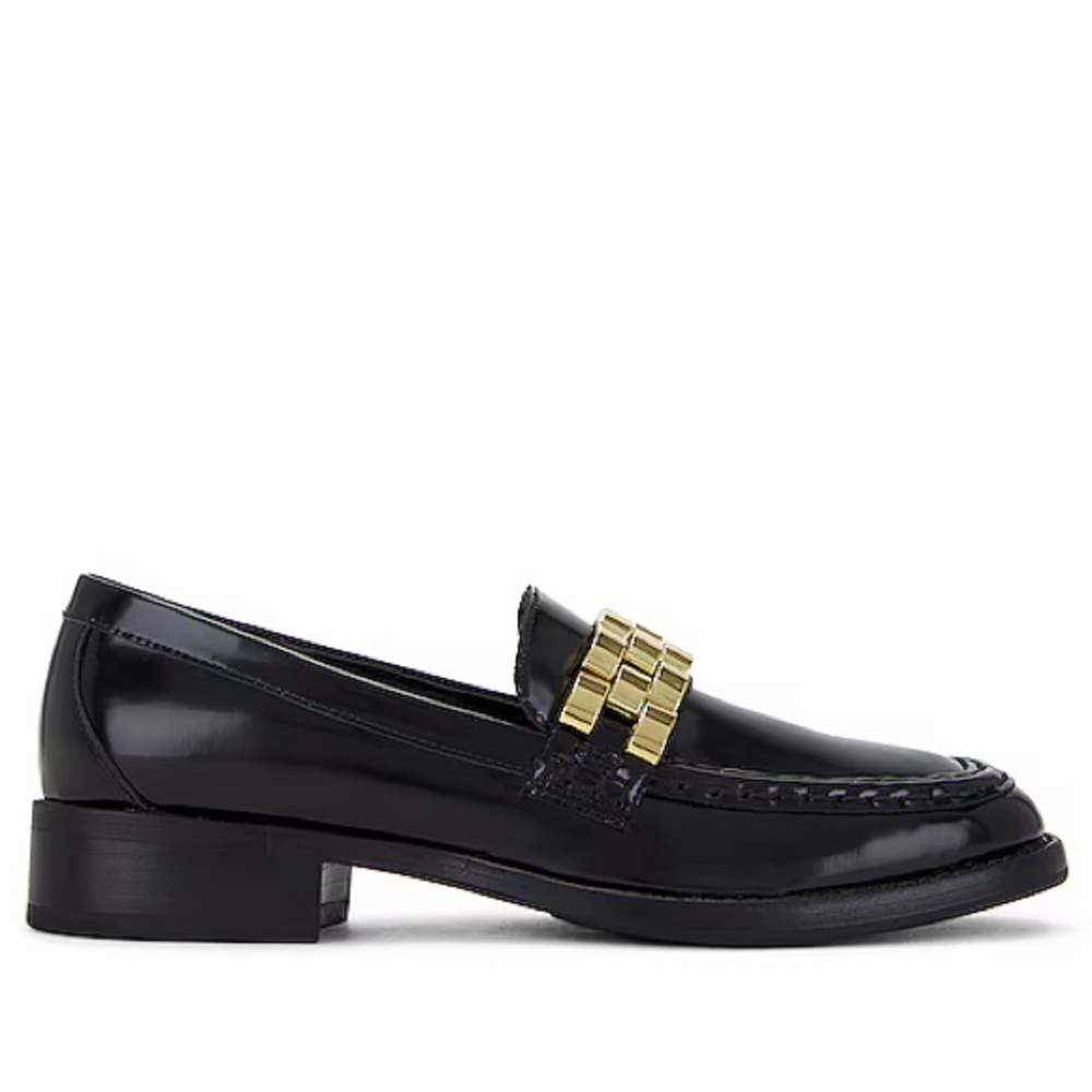 HOUSE OF HARLOW 1960 loafers in black with gold accent